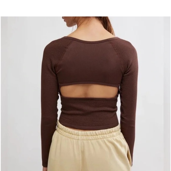 NWT $68 FP Movement Bail Out Long Sleeve Layer Cocoa XS/S - Picture 2 of 6